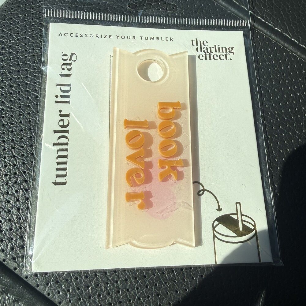 The Darling Effect Tumbler Lid Tag book lover